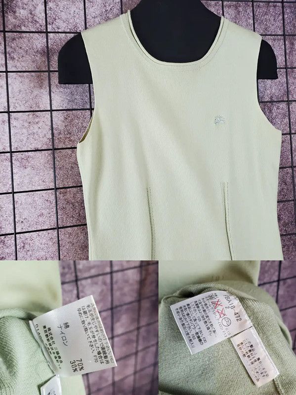 Burberry Burberry Light Green Cotton Blend Summer Top Size S / US 4 / IT 40 - 4 Thumbnail
