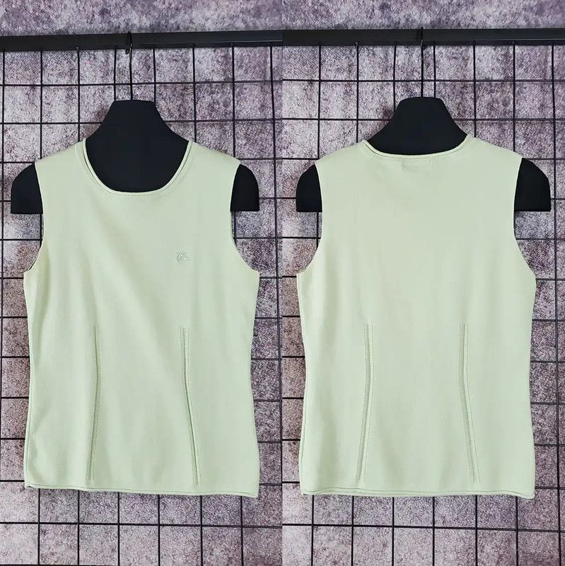Burberry Burberry Light Green Cotton Blend Summer Top Size S / US 4 / IT 40 - 3 Thumbnail