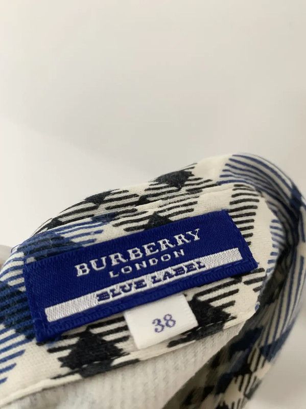 Burberry Burberry Blue Check Cotton T-Shirt for Women Size M / US 6-8 / IT 42-44 - 6 Thumbnail