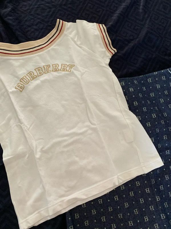 Burberry Burberry Women's Logo Cotton Top in White Size S / US 4 / IT 40 - 3 Thumbnail