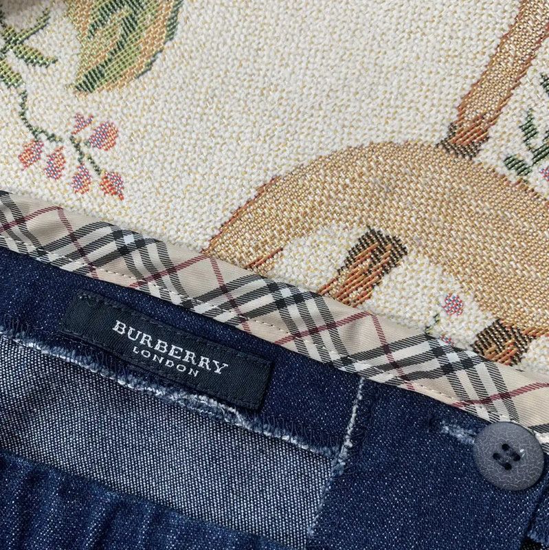 Burberry Burberry Blue Cotton Women's Skirt Size 23" - 5 Thumbnail