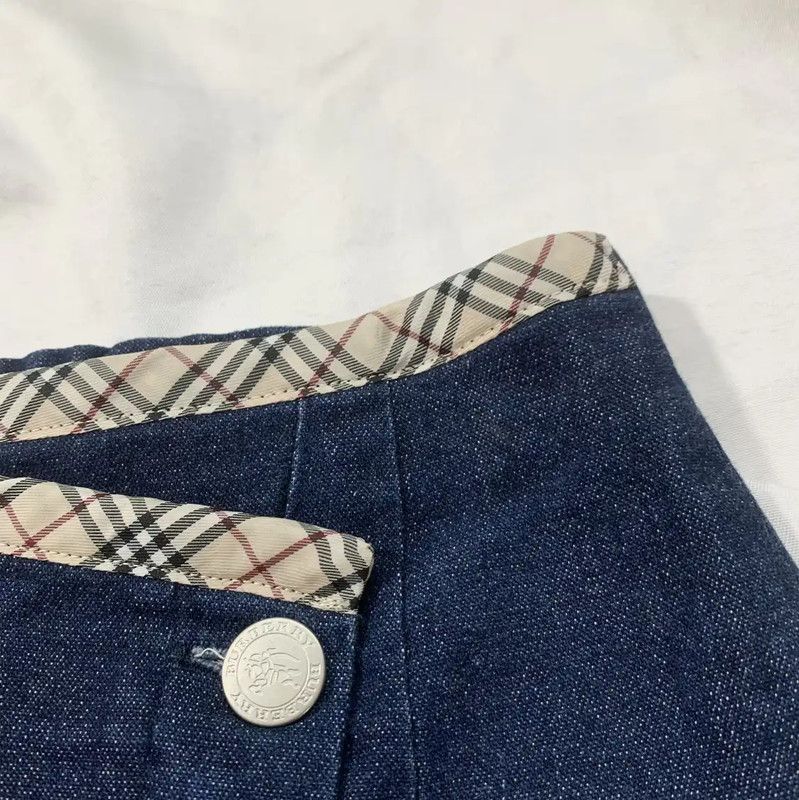 Burberry Burberry Blue Cotton Women's Skirt Size 23" - 2 Thumbnail