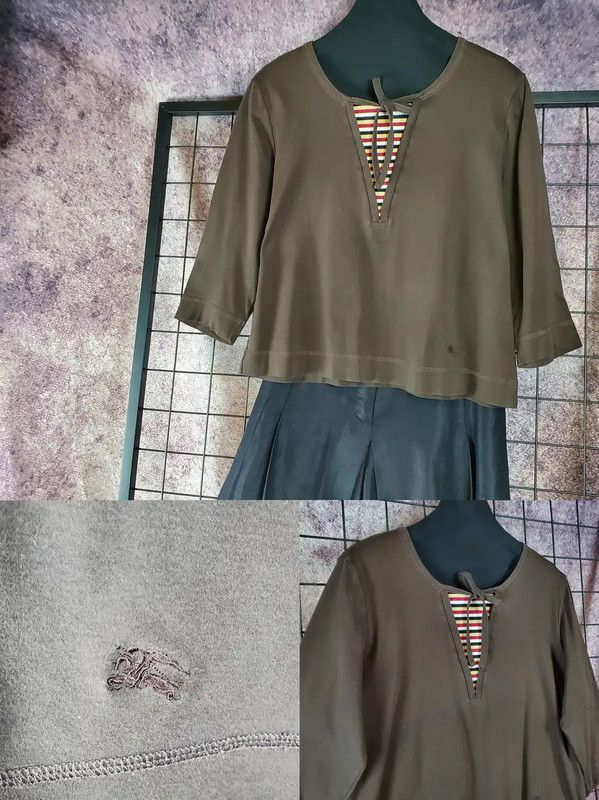 Burberry Burberry Brown Cotton Short Sleeve Sweatshirt Size XL / US 12-14 / IT 48-50 - 3 Thumbnail