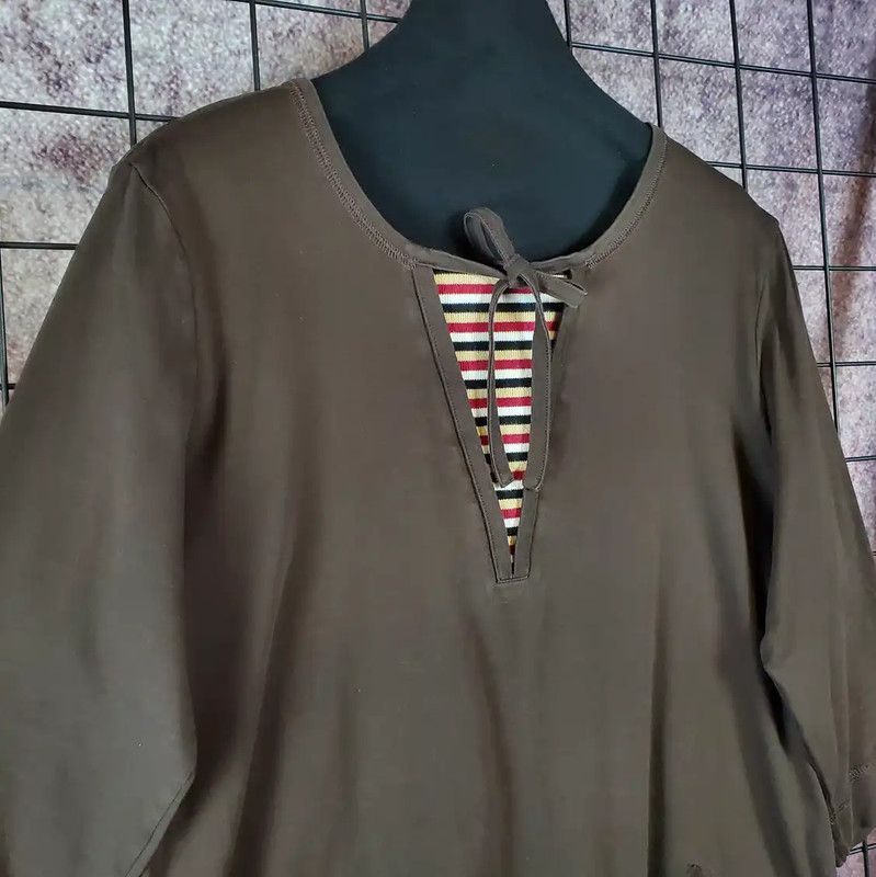 Burberry Burberry Brown Cotton Short Sleeve Sweatshirt Size XL / US 12-14 / IT 48-50 - 4 Thumbnail