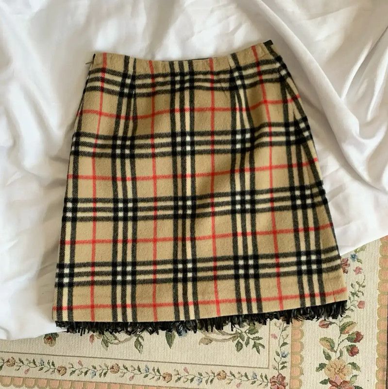 Burberry Burberry Khaki Wool Women’s Skirt Size 23" - 7 Thumbnail
