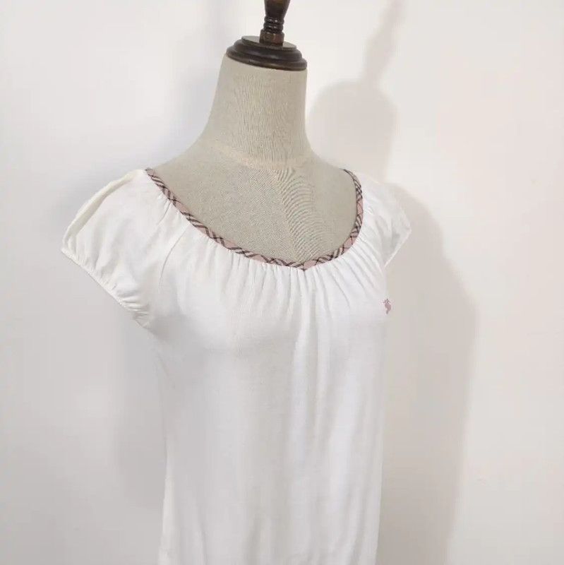 Burberry Burberry Summer White Cotton T-Shirt for Women Size M / US 6-8 / IT 42-44 - 3 Thumbnail