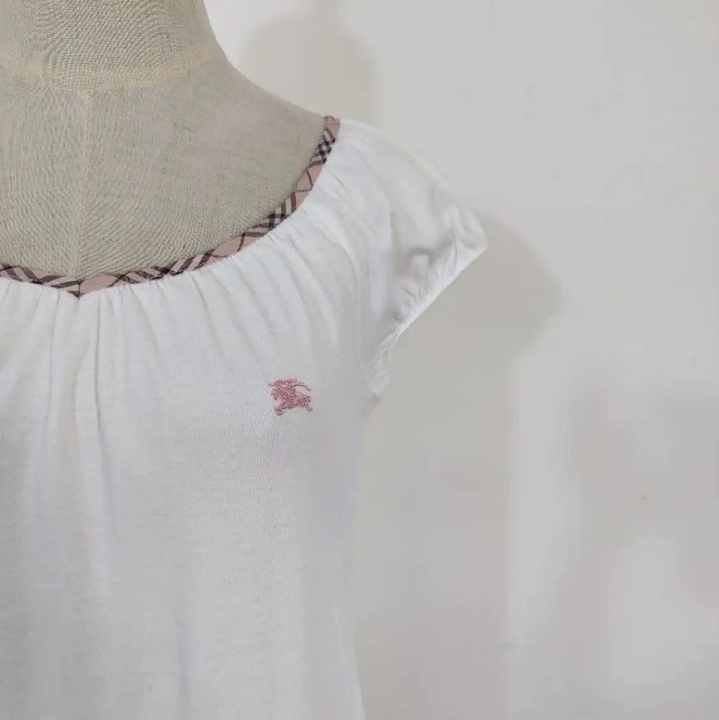 Burberry Burberry Summer White Cotton T-Shirt for Women Size M / US 6-8 / IT 42-44 - 2 Thumbnail