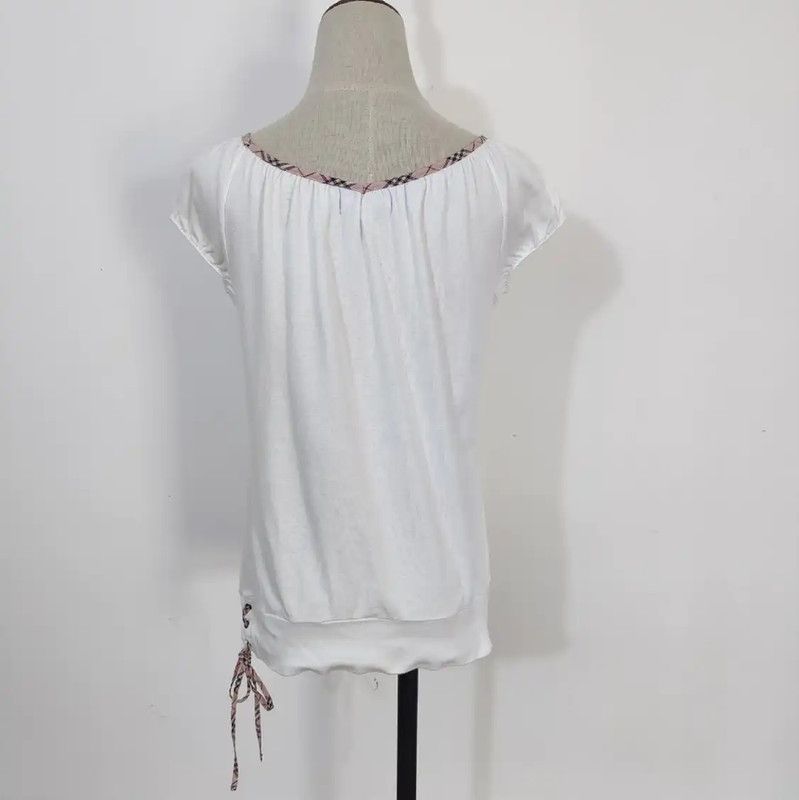 Burberry Burberry Summer White Cotton T-Shirt for Women Size M / US 6-8 / IT 42-44 - 4 Thumbnail
