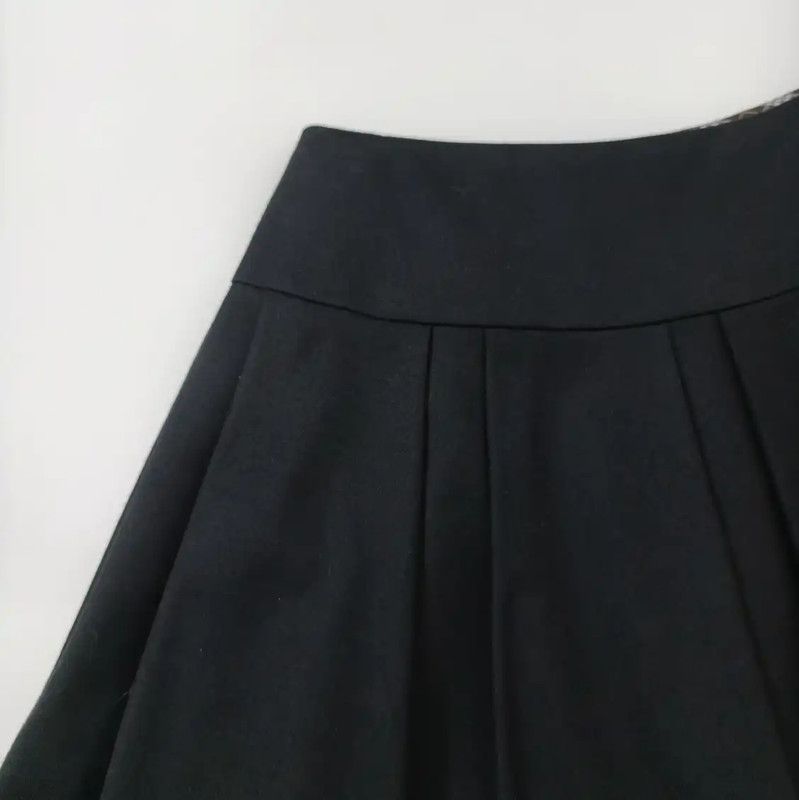 Burberry Burberry Women's Black Wool Blend Skirt Size 23" - 4 Thumbnail