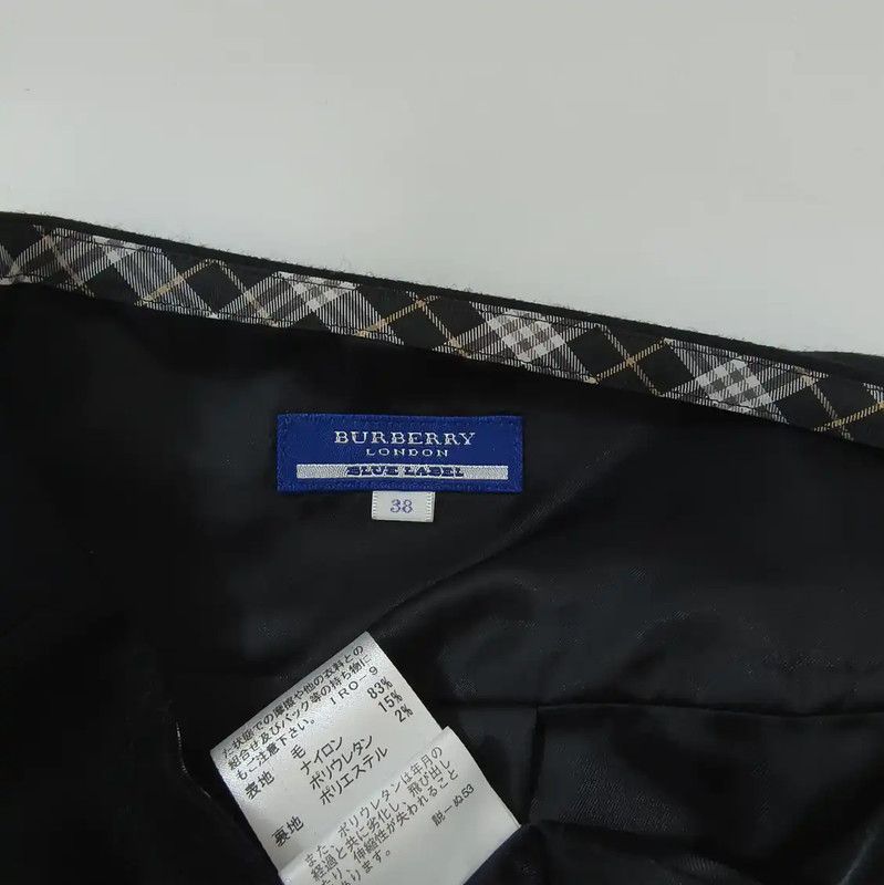 Burberry Burberry Women's Black Wool Blend Skirt Size 23" - 5 Thumbnail