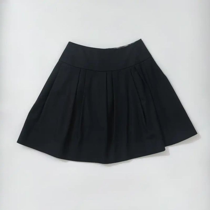 Burberry Burberry Women's Black Wool Blend Skirt Size 23" - 3 Thumbnail