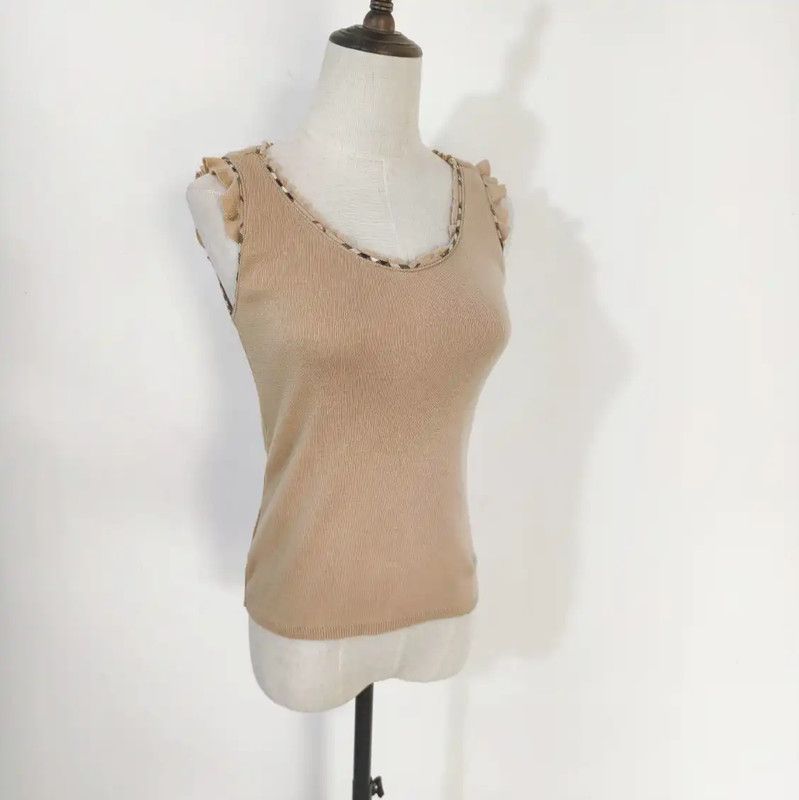 Burberry Burberry Women's Summer Khaki Cotton T-Shirt Size M / US 6-8 / IT 42-44 - 4 Thumbnail