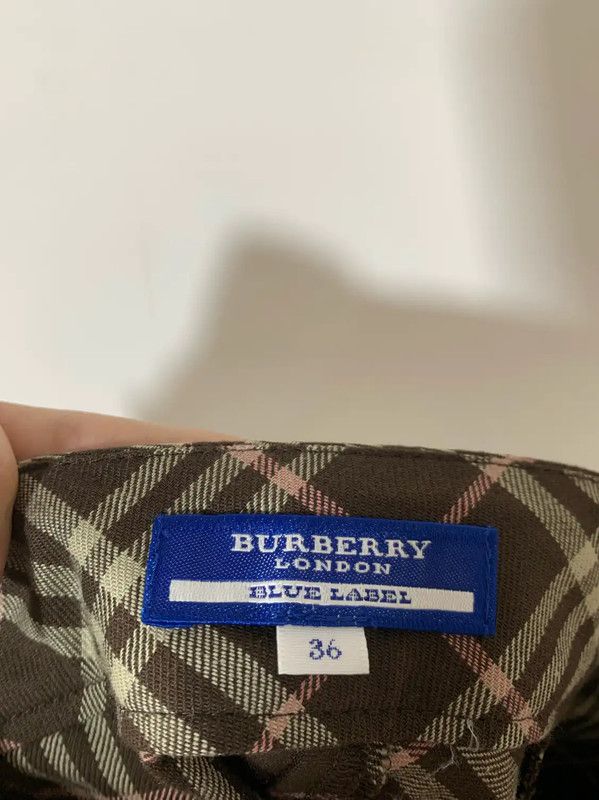 Burberry Burberry Brown Check Cotton Midi Skirt Size 23" - 6 Thumbnail