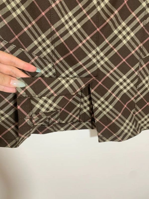 Burberry Burberry Brown Check Cotton Midi Skirt Size 23" - 5 Thumbnail