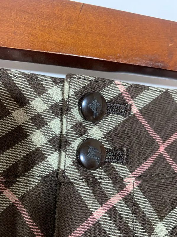 Burberry Burberry Brown Check Cotton Midi Skirt Size 23" - 2 Thumbnail
