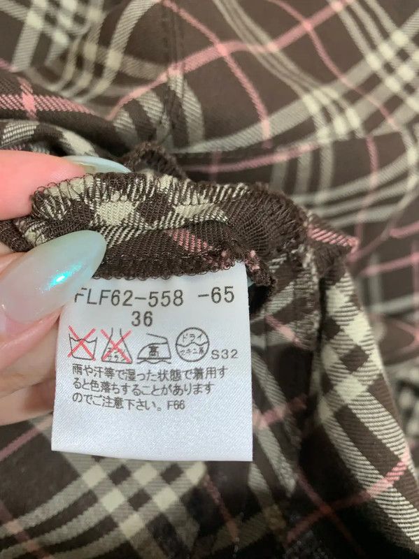 Burberry Burberry Brown Check Cotton Midi Skirt Size 23" - 7 Thumbnail