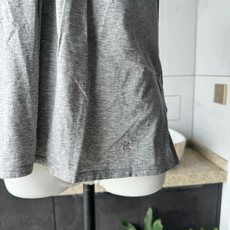 Burberry Burberry Gray Cotton Blend Short Sleeve T-Shirt Size M / US 6-8 / IT 42-44 - 3 Thumbnail