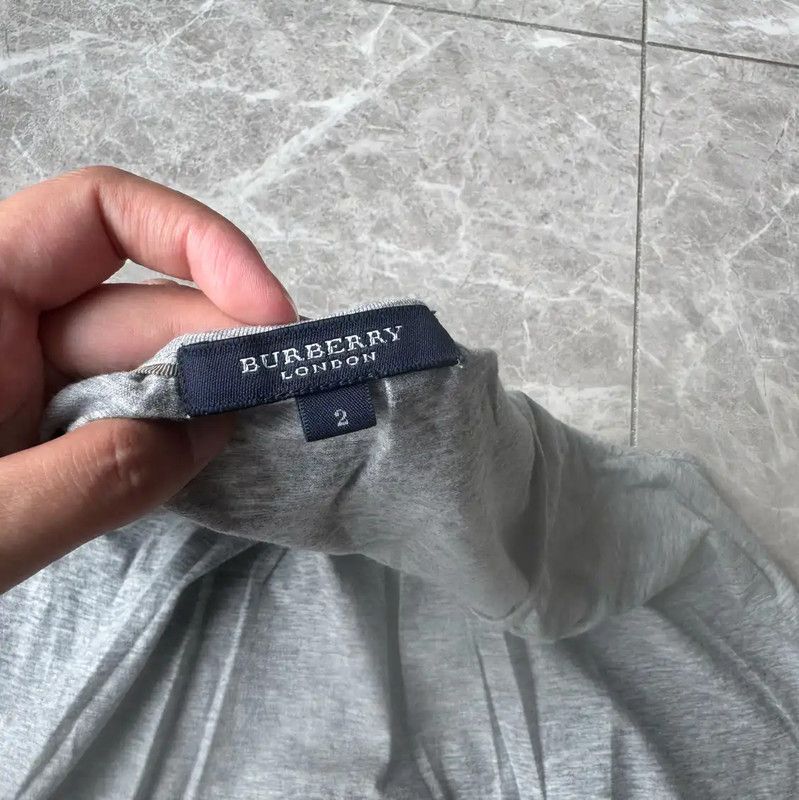 Burberry Burberry Gray Cotton Blend Short Sleeve T-Shirt Size M / US 6-8 / IT 42-44 - 9 Thumbnail