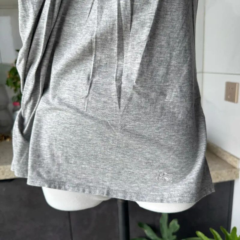 Burberry Burberry Gray Cotton Blend Short Sleeve T-Shirt Size M / US 6-8 / IT 42-44 - 7 Thumbnail