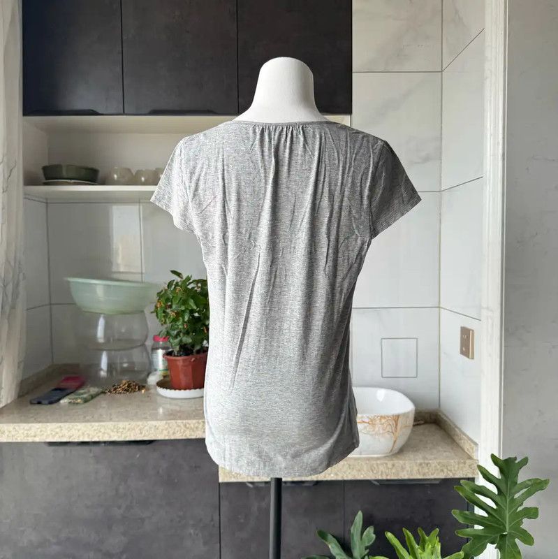 Burberry Burberry Gray Cotton Blend Short Sleeve T-Shirt Size M / US 6-8 / IT 42-44 - 5 Thumbnail