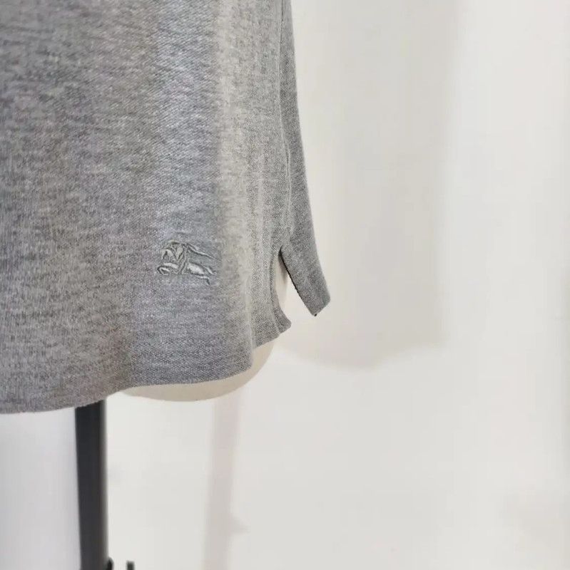 Burberry Burberry Summer Gray Cotton Blend T-Shirt Size M / US 6-8 / IT 42-44 - 5 Thumbnail