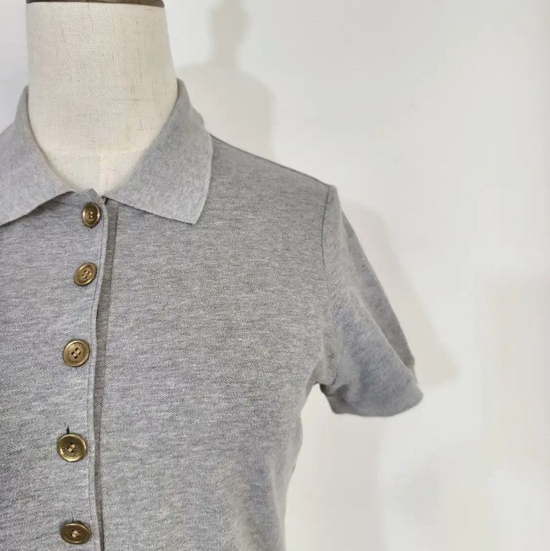 Burberry Burberry Summer Gray Cotton Blend T-Shirt Size M / US 6-8 / IT 42-44 - 2 Thumbnail