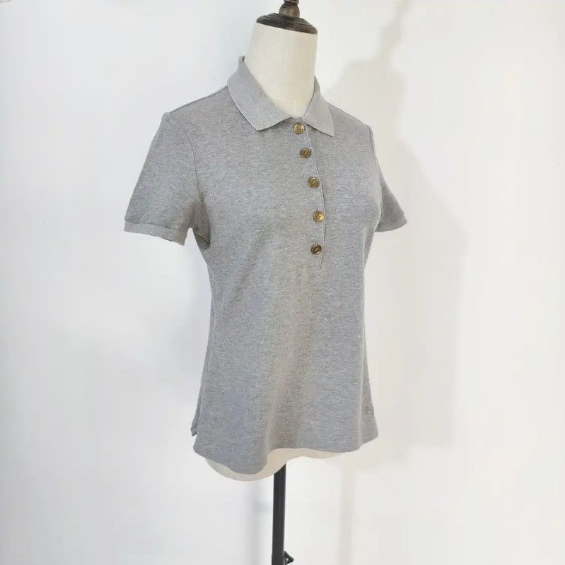 Burberry Burberry Summer Gray Cotton Blend T-Shirt Size M / US 6-8 / IT 42-44 - 3 Thumbnail