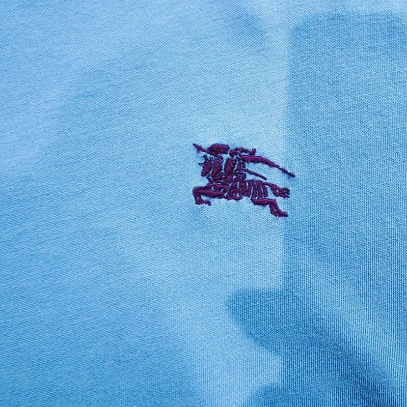 Burberry Burberry Blue Cotton T-Shirt for Women Size XL / US 12-14 / IT 48-50 - 4 Thumbnail