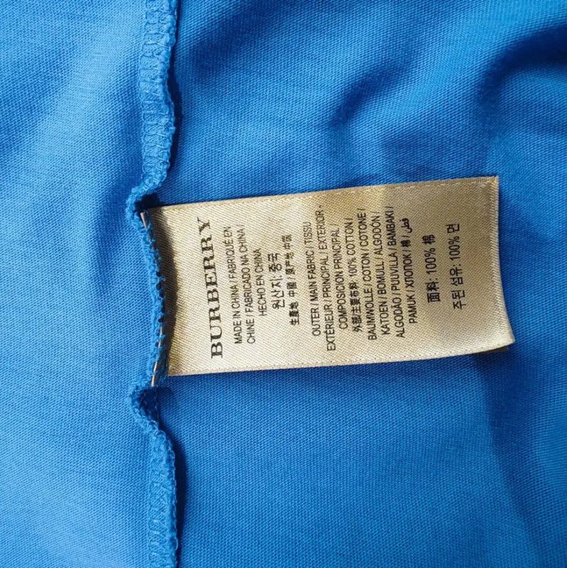 Burberry Burberry Blue Cotton T-Shirt for Women Size XL / US 12-14 / IT 48-50 - 5 Thumbnail