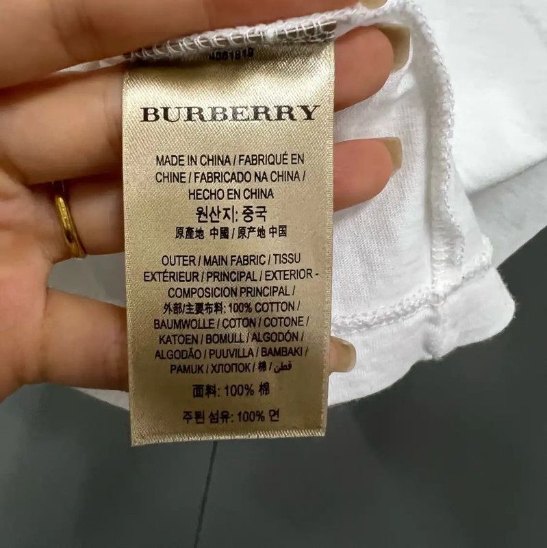 Burberry Burberry Women's Embroidered White Summer T-Shirt Size M / US 6-8 / IT 42-44 - 3 Thumbnail