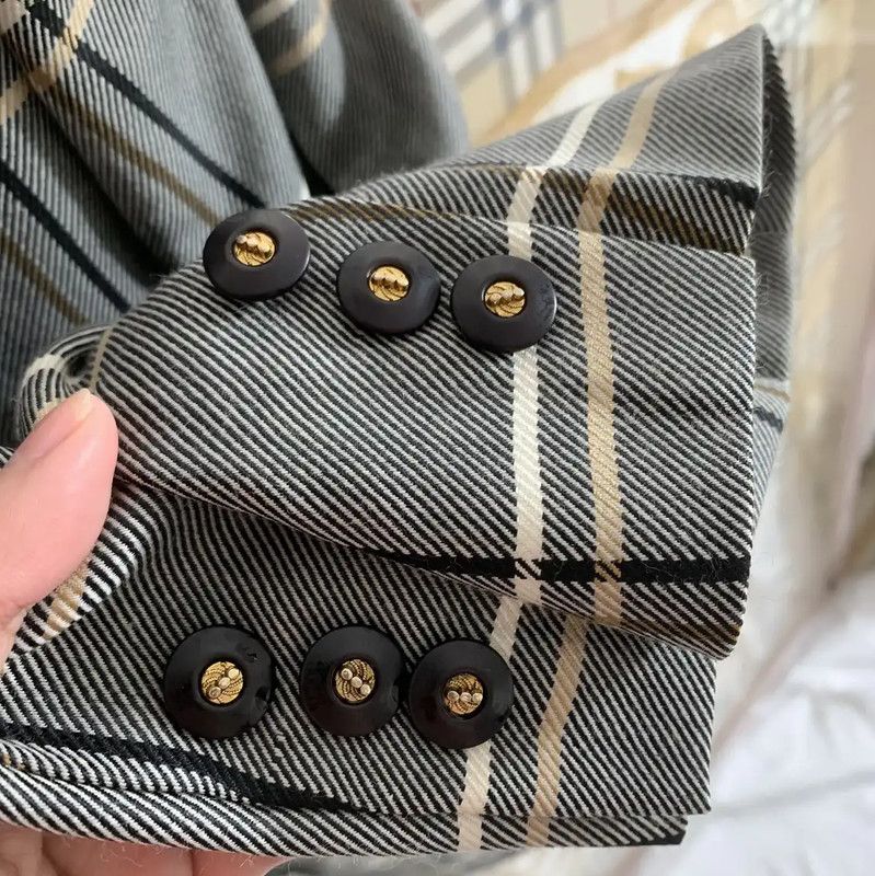 Burberry Burberry Color-Block Wool Blend Women's Jacket Size M / US 6-8 / IT 42-44 - 2 Thumbnail