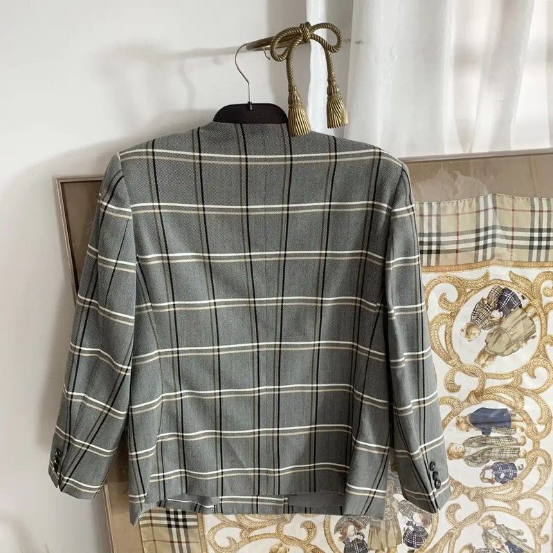 Burberry Burberry Color-Block Wool Blend Women's Jacket Size M / US 6-8 / IT 42-44 - 4 Thumbnail