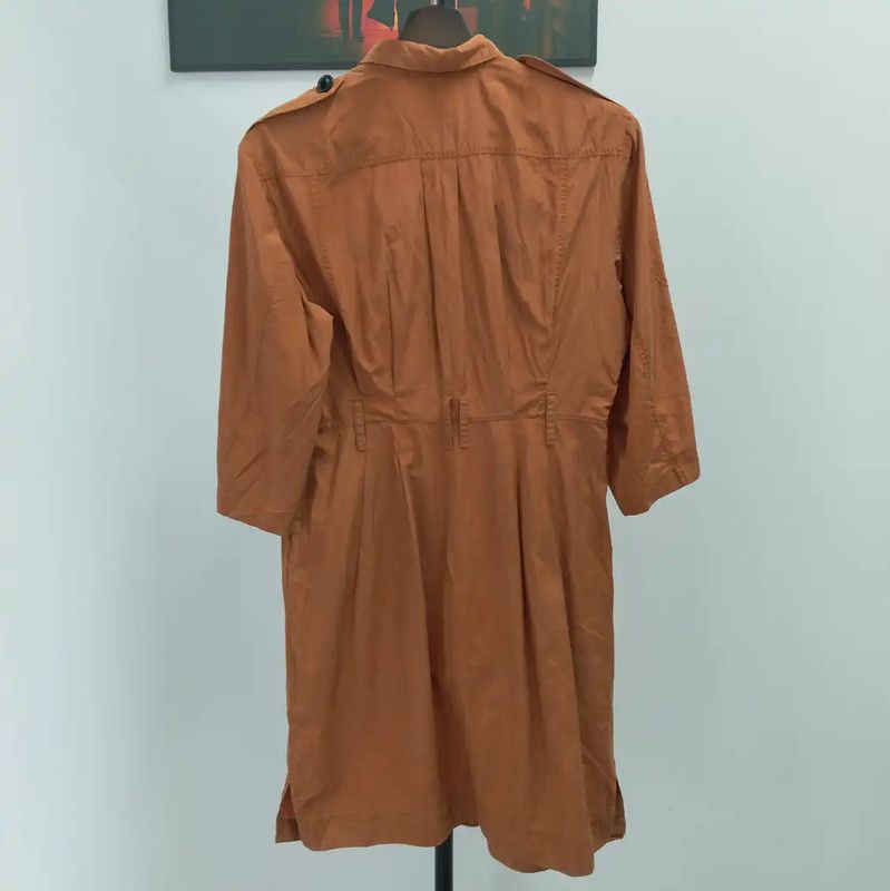 Burberry Burberry Summer Cotton Dress in Dark Brown Size L / US 10 / IT 46 - 2 Thumbnail