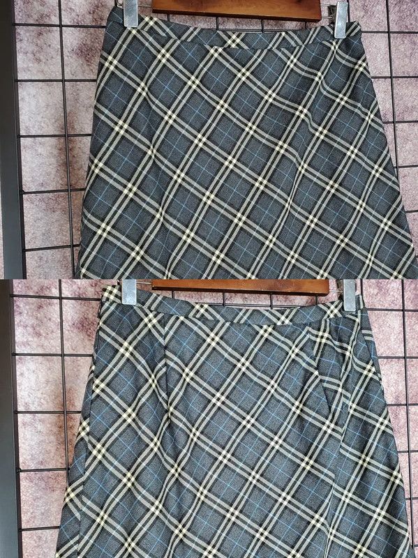 Burberry Burberry Gray Wool-Blend Midi Skirt Size 27" / US 4 / IT 40 - 2 Thumbnail
