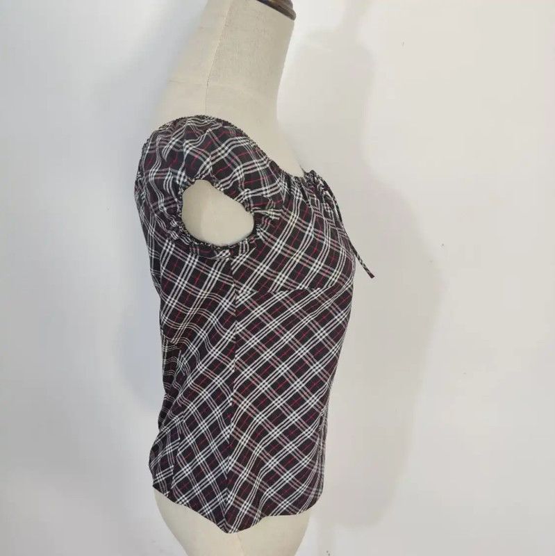 Burberry Burberry Summer Plaid Cotton T-Shirt Size M / US 6-8 / IT 42-44 - 4 Thumbnail