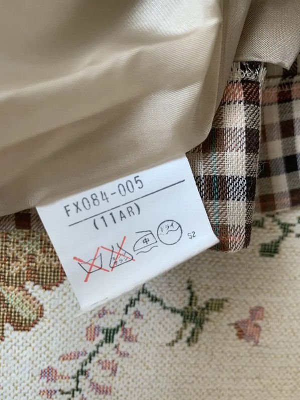 Burberry Burberry Beige Wool Check Midi Skirt Size 27" / US 4 / IT 40 - 5 Thumbnail