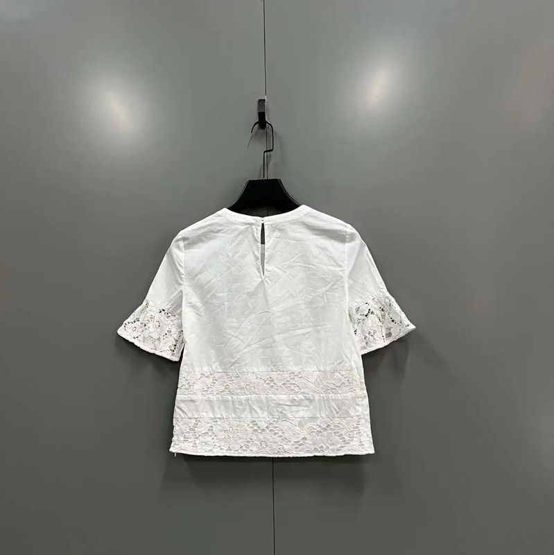 Burberry Burberry White Short Sleeve Cotton T-Shirt Size ONE SIZE - 2 Thumbnail