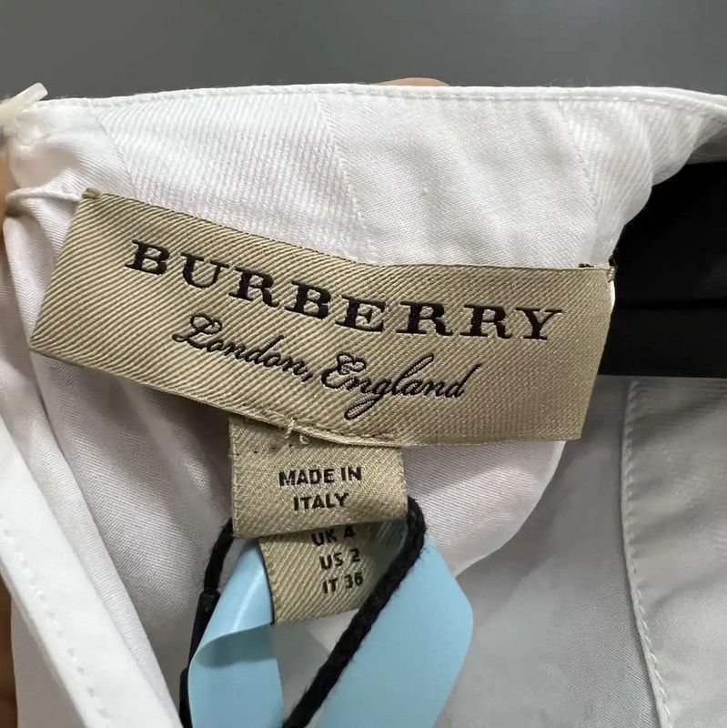 Burberry Burberry White Short Sleeve Cotton T-Shirt Size ONE SIZE - 4 Thumbnail