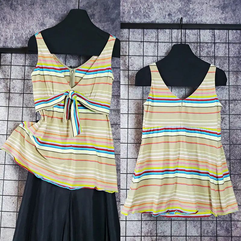 Burberry Burberry Summer Striped Cotton Blend Top Size M / US 6-8 / IT 42-44 - 3 Thumbnail