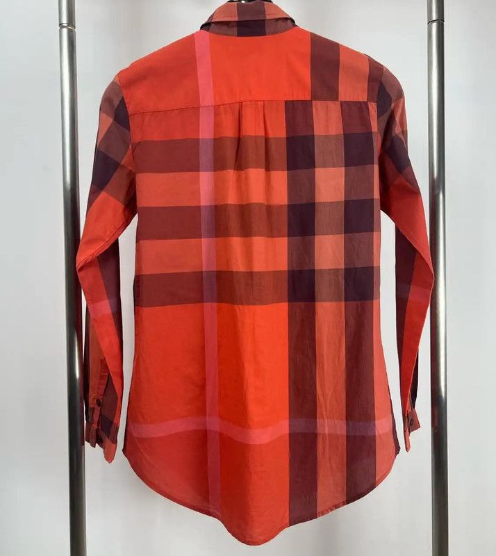 Burberry Burberry Red Cotton Women's Shirt Size XS / US 0-2 / IT 36-38 - 2 Thumbnail