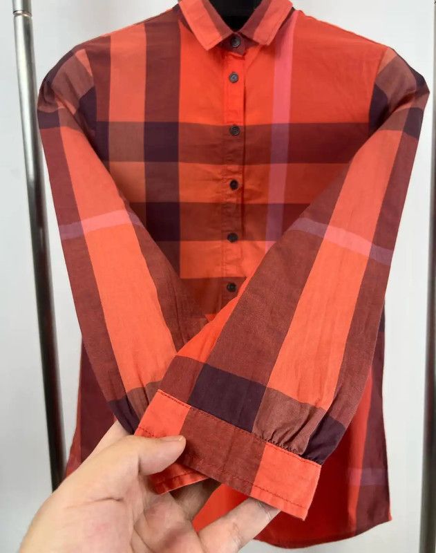 Burberry Burberry Red Cotton Women's Shirt Size XS / US 0-2 / IT 36-38 - 3 Thumbnail