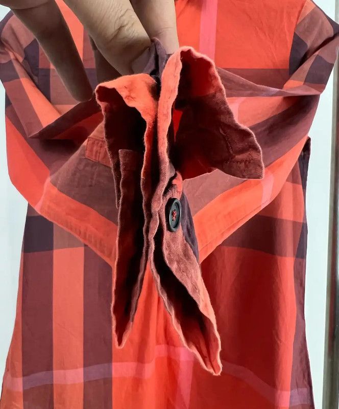Burberry Burberry Red Cotton Women's Shirt Size XS / US 0-2 / IT 36-38 - 4 Thumbnail
