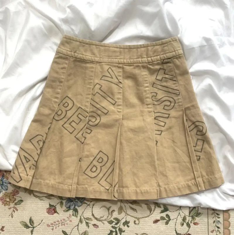 Burberry Burberry Khaki Pleated Skirt for Women Size 23" - 5 Thumbnail