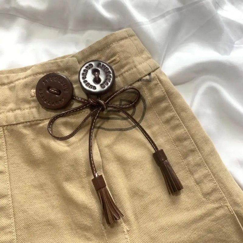 Burberry Burberry Khaki Pleated Skirt for Women Size 23" - 3 Thumbnail