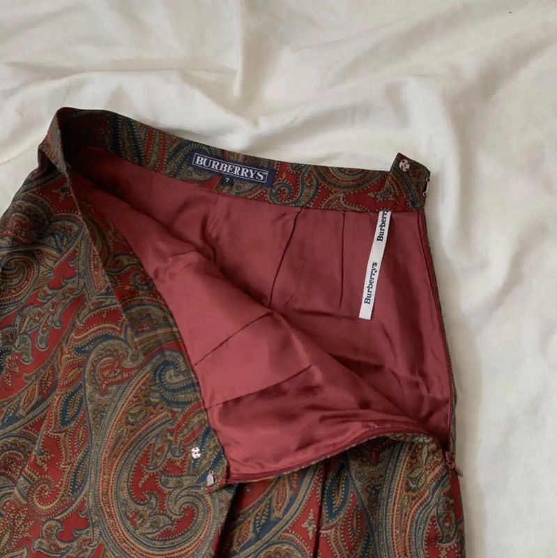 Burberry Burberry Red Wool Mid-Length Skirt Size 23" - 3 Thumbnail