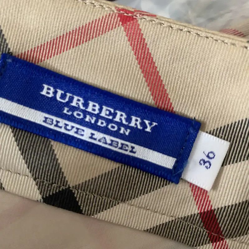 Burberry Burberry Khaki Check Pattern Skirt for Women Size 23" - 4 Thumbnail