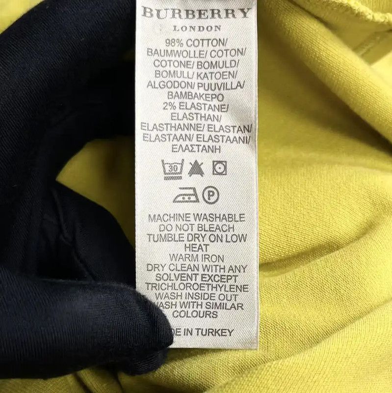 Burberry Burberry Yellow Short Sleeve Polo T-Shirt Size S / US 4 / IT 40 - 6 Thumbnail