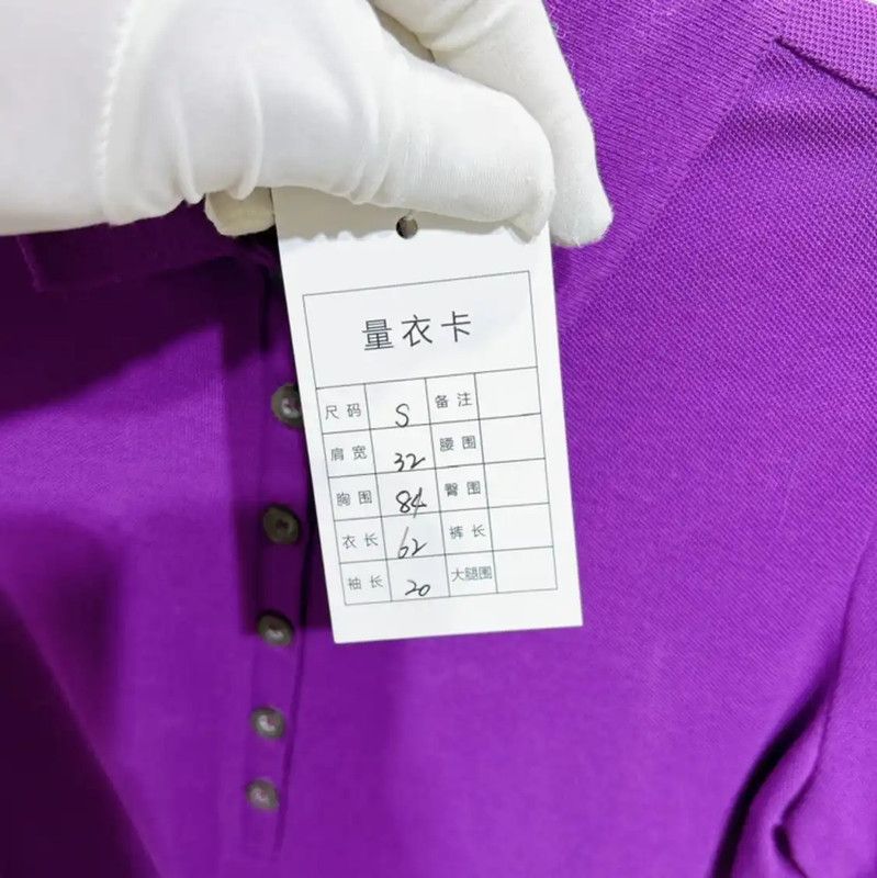 Burberry Burberry Purple Cotton Check Polo Top Size S / US 4 / IT 40 - 10 Thumbnail