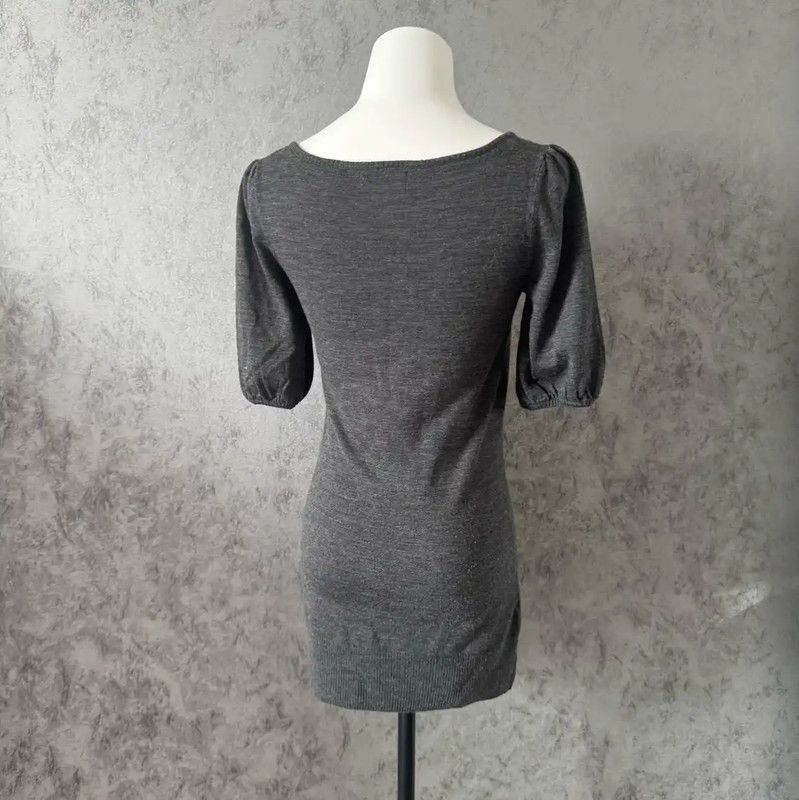 Burberry Burberry Gray Wool Short Sleeve T-Shirt Size M / US 6-8 / IT 42-44 - 8 Thumbnail