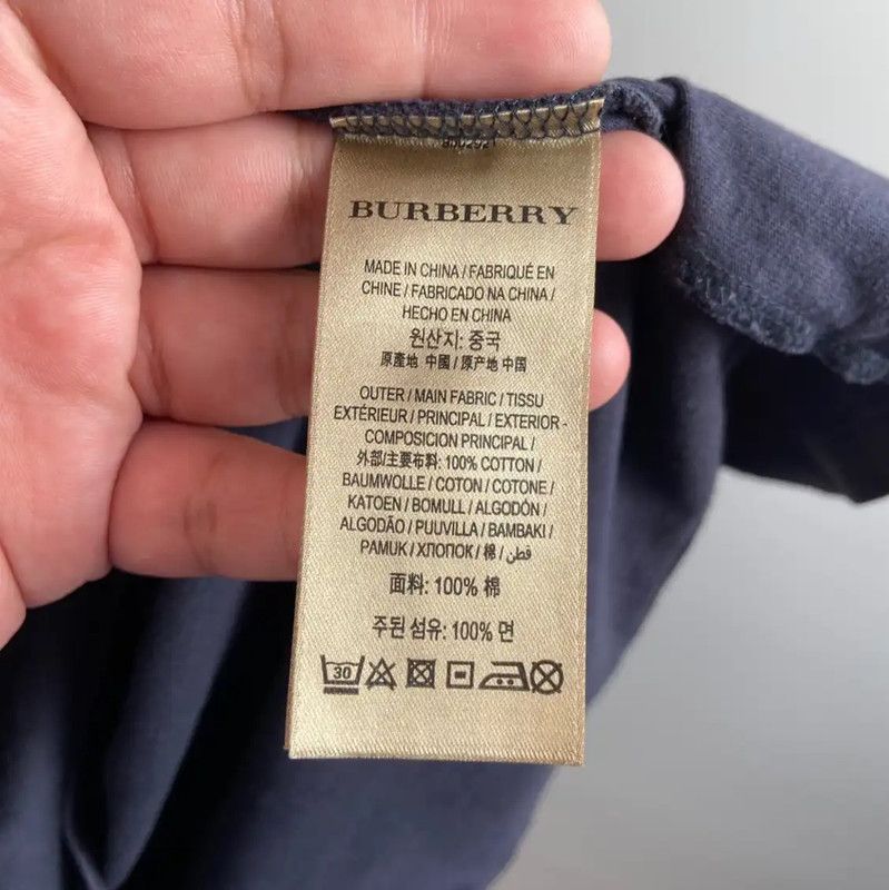 Burberry Burberry Navy Cotton Short Sleeve T-Shirt Size XL / US 12-14 / IT 48-50 - 4 Thumbnail